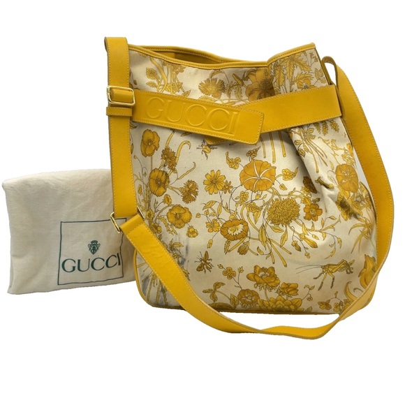 Auth Gucci Flora Canvas Leather Shoulder Bag - Picture 1 of 15